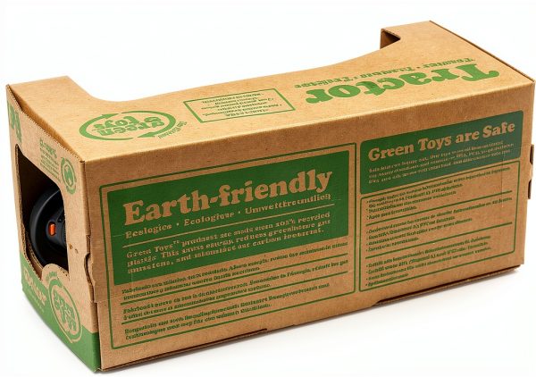Green Toys 12‑inch Tractor Toy Plastic for Kids-3