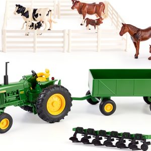 John Deere Farm Toy Tractor Set Die Cast Kids Play-0
