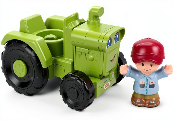 Fisher-Price Push Tractor Toy with Spin Engine-3