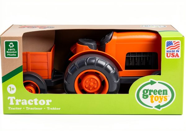 Green Toys Tractor Toy Figure for Kids 12+-2