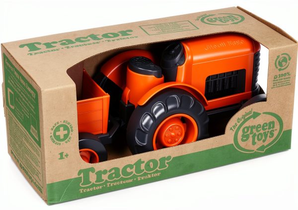 Green Toys 12‑inch Tractor Toy Plastic for Kids-2