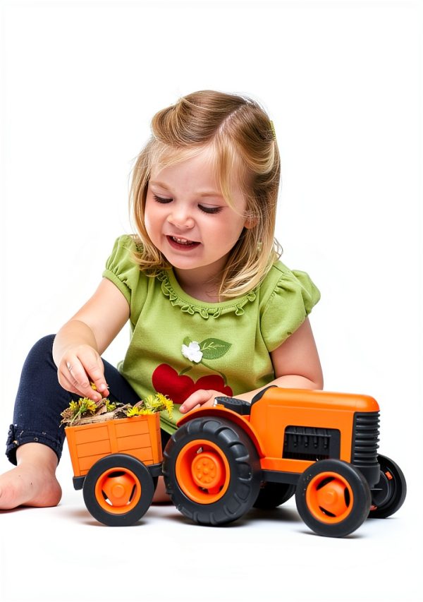 Green Toys Tractor Toy Figure for Kids 12+-3