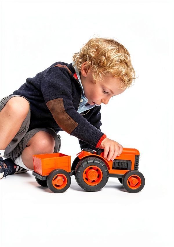 Green Toys Tractor Toy Figure for Kids 12+-4