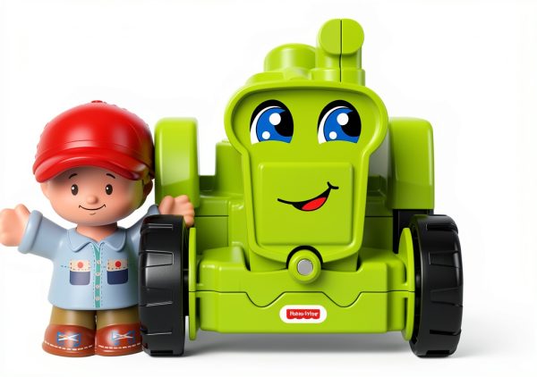 Fisher-Price Push Tractor Toy with Spin Engine-4