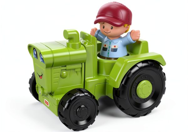 Fisher-Price Push Tractor Toy with Spin Engine-0