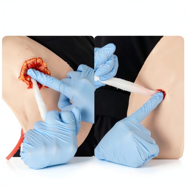 Chest Bullet Penetration Wound Model Kit MedEduQuest Wearable Trainer-3
