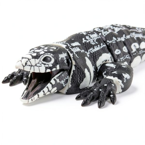 3D Printed Realistic Tegu Replica by Lukes Lizards White Model Animal-5