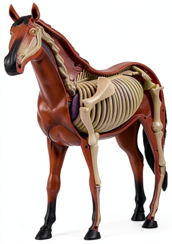 4D Horse Anatomy Model SORECI Skeleton Specimen 26-Part Detachable-1