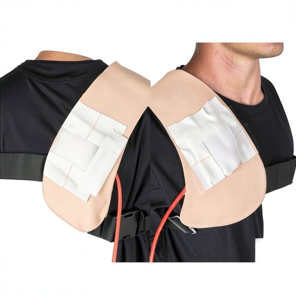 Chest Bullet Penetration Wound Model Kit MedEduQuest Wearable Trainer-4