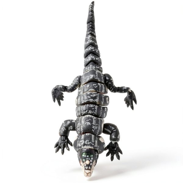 3D Printed Realistic Tegu Replica by Lukes Lizards White Model Animal-2